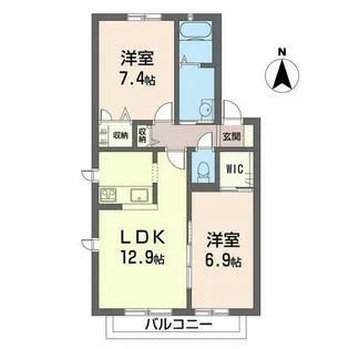 カーサ ベルデ【2205号室】の間取り
