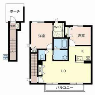 東畑ガーデンハイツII【0206号室】の間取り