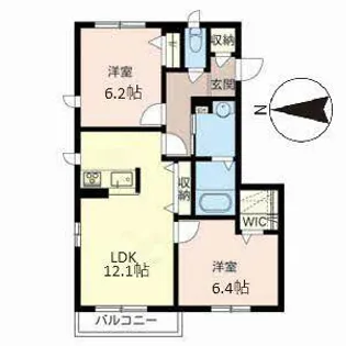 フェリシダード【0201号室】の間取り