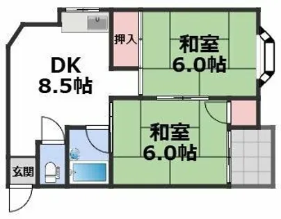 サンシャインMKM大池【3階】の間取り