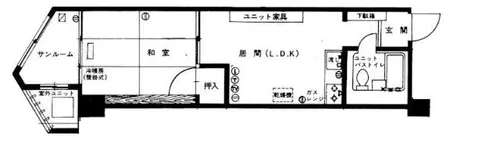 ローズマンション第2博多【8階】の間取り