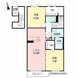 Glanz’Leben【A0203号室】の間取り