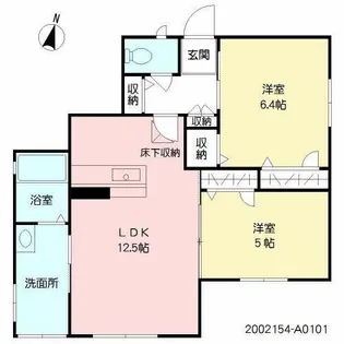 Reich Werden(ライヒヴェルデン)【A0101号室】の間取り