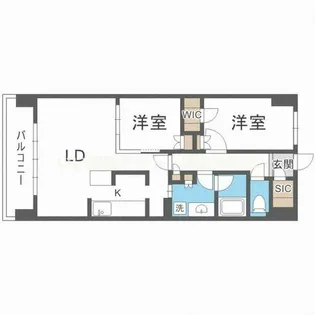 パークナードフィット津雲台【4階】の間取り