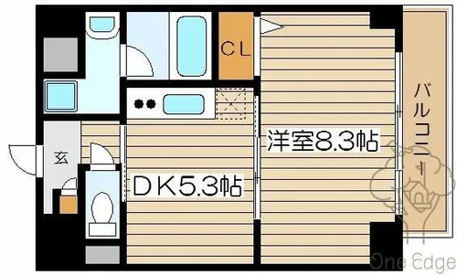 カルムクレール2.5.8【9階】の間取り