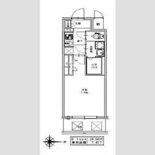 S-RESIDENCE江坂Alegria【8階】の間取り