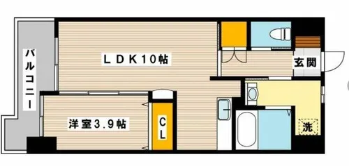プリーモ天神【3階】の間取り