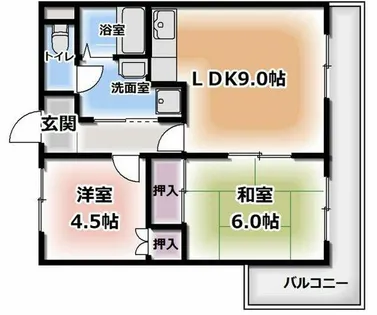 サンライズ成田【4階】の間取り