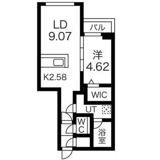 北海道札幌市西区二十四軒四条3丁目【マンション】の間取り