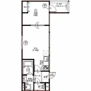パレミヤビ香里西【1階】の間取り