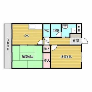 ストーク利倉【1階】の間取り