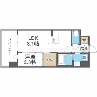 セレニテ十三ミラク【11階】の間取り