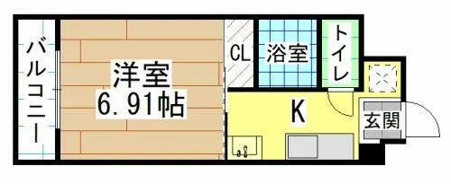 福岡県北九州市小倉北区大畠2丁目【マンション】の間取り