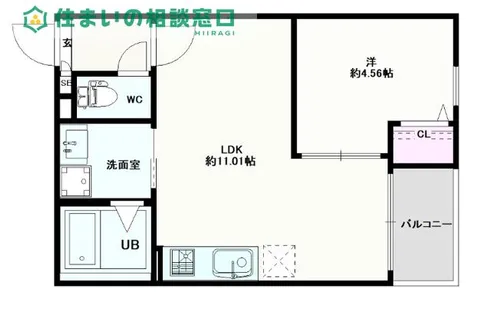 愛知県岡崎市針崎2丁目【アパート】の間取り