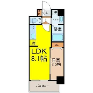 SOLメイクス新栄【3階】の間取り