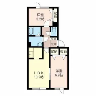 シャーメゾンハピネス【00202号室】の間取り