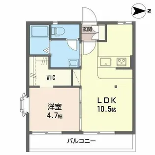 プラムハウス西賀茂【0201号室】の間取り