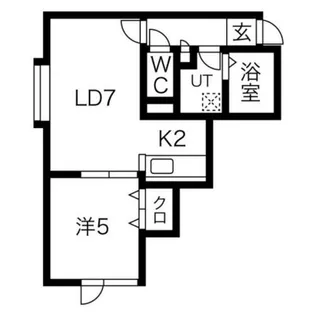 レトワール川沿【1階】の間取り