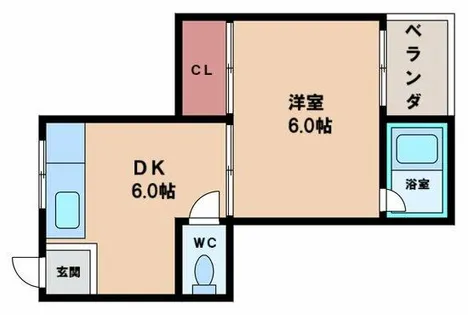 長居グランドハイツ【4階】の間取り