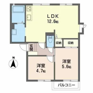 ハイツ光【C102号室】の間取り