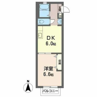 ドミール佐保台【0203号室】の間取り