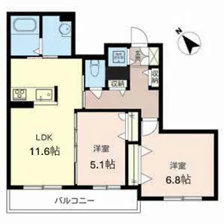 エリタージュ【0202号室】の間取り