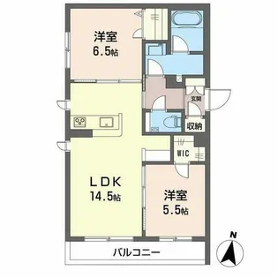パラッツォ グロリオーサIII【0208号室】の間取り