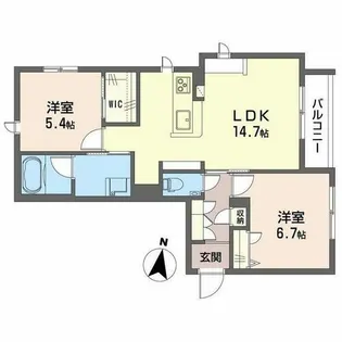 パラッツォ グロリオーサIII【2階】の間取り