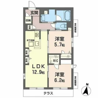 パラッツォ グロリオーサIII【1階】の間取り