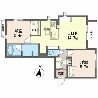 パラッツォ グロリオーサIII【1階】の間取り