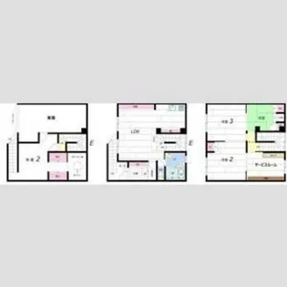 北海道札幌市南区石山東5丁目【テラスハウス】の間取り