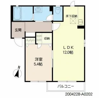 ヴィルヌーブ長野【2階】の間取り