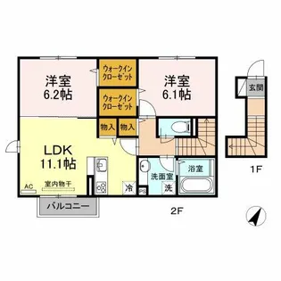 CloverⅡ【2階】の間取り
