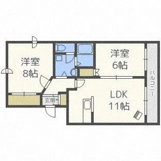 ショパンシャトー山の手【1階】の間取り