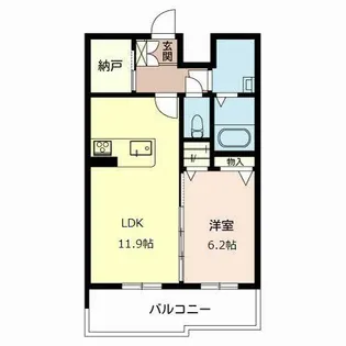 フェリシテ【0403号室】の間取り