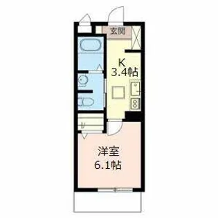 シャーメゾン津門【0103号室】の間取り
