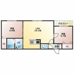 ベルフォレⅡ【3階】の間取り