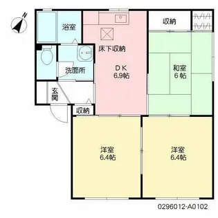 ディアス金丸 A棟【1階】の間取り