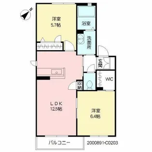 サン・ベレオ C棟【2階】の間取り
