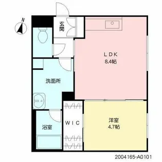 セレッソ六本松【A0101号室】の間取り