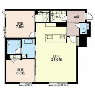 ダイヤモンドヒルズ日向町【0101号室】の間取り