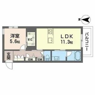メゾン デュオール【0102号室】の間取り