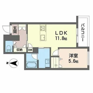 メゾン デュオール【0103号室】の間取り