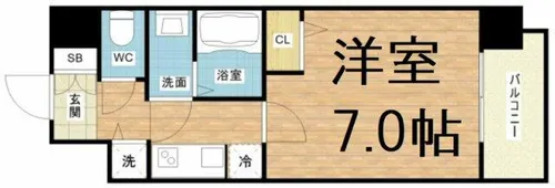 S-RESIDENCE天満Gracis【5階】の間取り