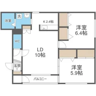 グランピア山の手【1階】の間取り