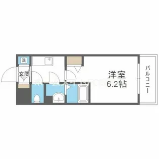 エスリード難波ALLURE【6階】の間取り