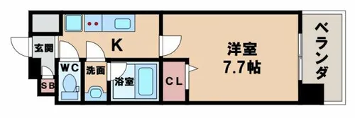 La Douceur天王寺(ラドゥセールテンノウジ)【6階】の間取り