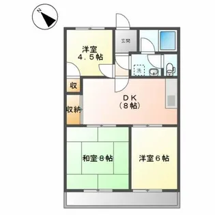 スカイメゾン大高 B棟 C棟【2階】の間取り