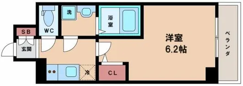 エスリード長居公園PARKAVENUE【15階】の間取り