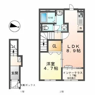 ブルームハイツ(Bloom Heights)【2階】の間取り
